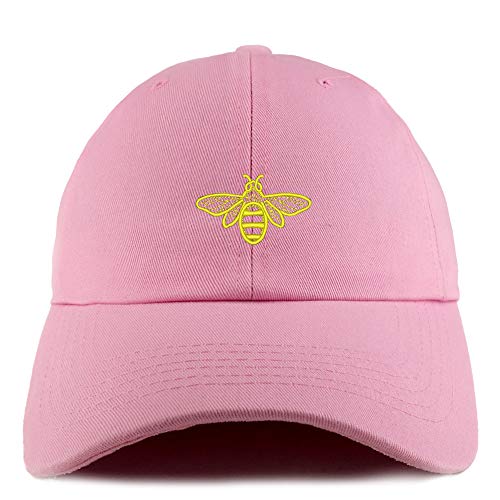 Trendy Apparel Shop Bee Embroidered Solid Adjustable Unstructured Dad Hat