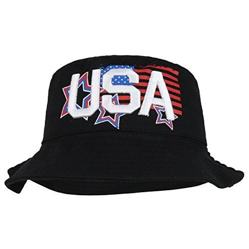 American flag bucket hat cheap with string