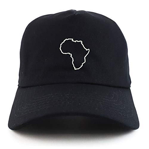 Trendy Apparel Shop Africa Map Outline Unstructured 5 Panel Dad Baseball Cap