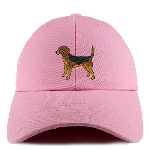 Trendy Apparel Shop Beagle Dog Embroidered Low Profile Soft Cotton Dad Hat Cap