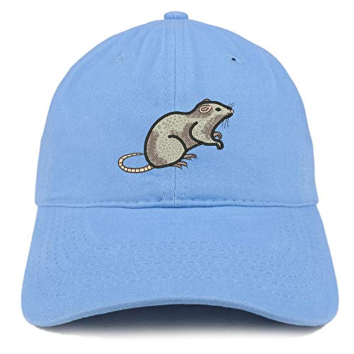 Trendy Apparel Shop Rat Embroidered Unstructured Cotton Dad Hat