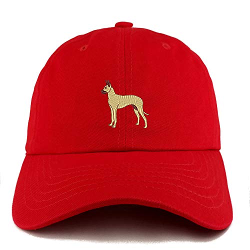 Trendy Apparel Shop Great Dane Dog Embroidered Low Profile Soft Cotton Dad Hat Cap