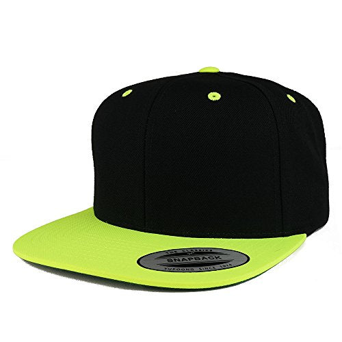 Trendy Apparel Shop Flexfit Brand Premium Two Tone Classic Flatbill Snapback Cap