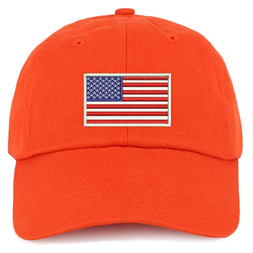 Trendy Apparel Shop Youth White American Flag Unstructured Cotton Baseball Cap