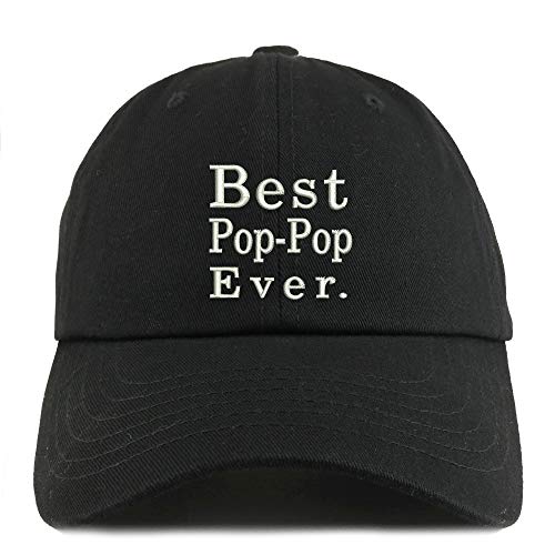 Trendy Apparel Shop Best Pop Pop Ever Solid Adjustable Unstructured Dad Hat