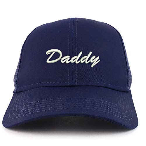 Trendy Apparel Shop Daddy Script Font Structured High Profile Trucker Cap