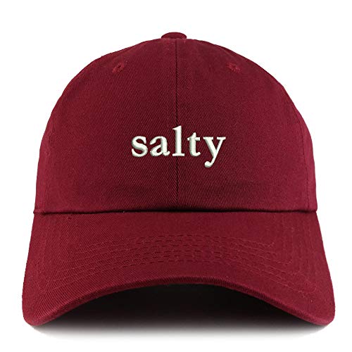 Trendy Apparel Shop Salty Embroidered Solid Adjustable Unstructured Dad Hat