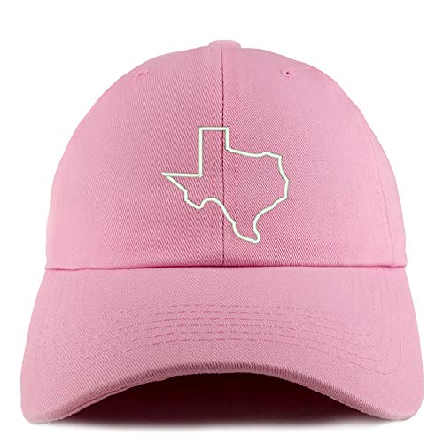 Trendy Apparel Shop Texas Outline Solid Adjustable Unstructured Dad Hat