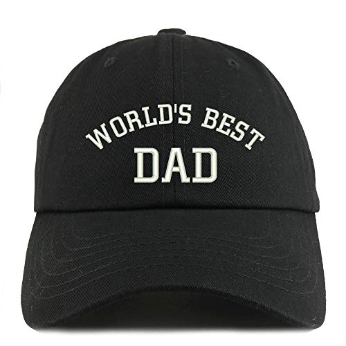 Trendy Apparel Shop World's Best Dad Solid Adjustable Unstructured Dad Hat