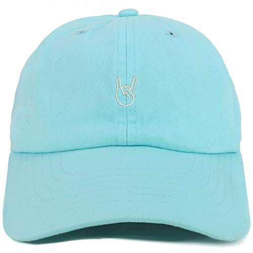 Trendy Apparel Shop Youth Rock On Logo Adjustable Soft Crown Baseball Cap