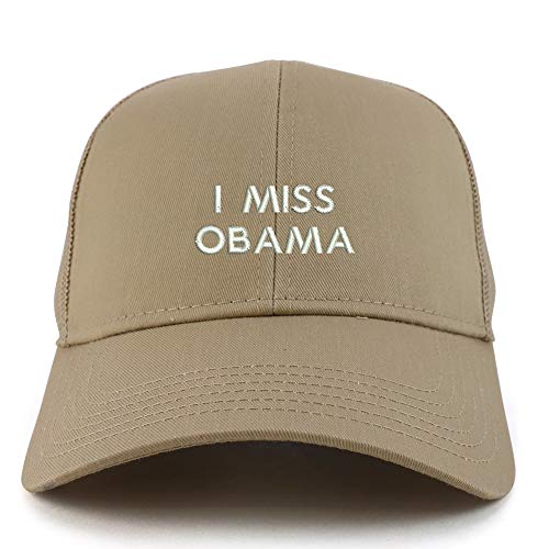 Trendy Apparel Shop I Miss Obama Structured High Profile Trucker Cap