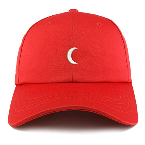 Trendy Apparel Shop Crescent Moon Embroidered Structured Satin Adjustable Cap