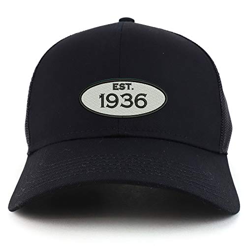 Trendy Apparel Shop Established 1936 Embroidered 85th Birthday High Profile High Profile Trucker Mesh Cap