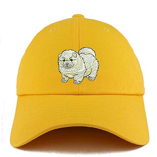 Trendy Apparel Shop Chow Chow Dog Embroidered Low Profile Soft Cotton Dad Hat Cap