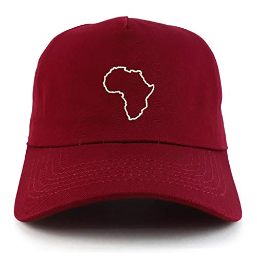 Trendy Apparel Shop Africa Map Outline Unstructured 5 Panel Dad Baseball Cap