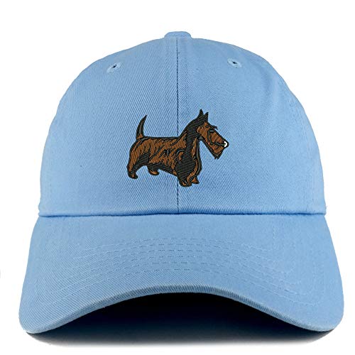 Trendy Apparel Shop Scottish Terrier Dog Embroidered Low Profile Soft Cotton Dad Hat Cap