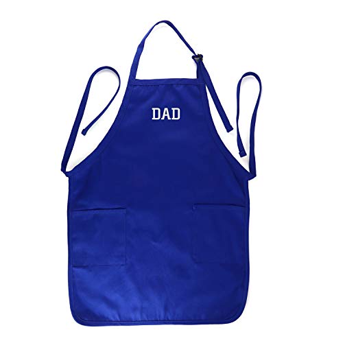 Trendy Apparel Shop DAD Embroidered Full Length Apron with Pockets