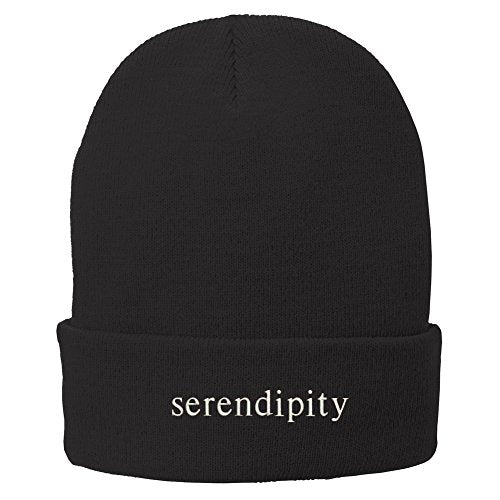 Trendy Apparel Shop Serendipity Embroidered Super Stretch Winter Cuff Long Beanie