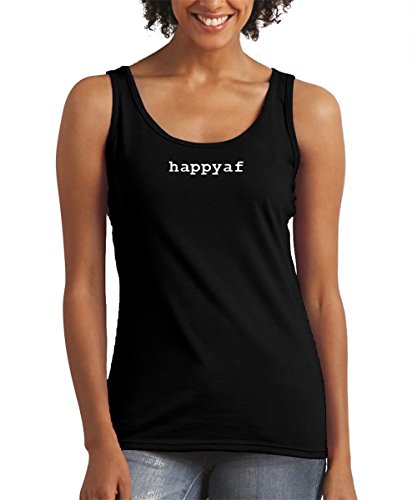 Trendy Apparel Shop Happyaf Printed Women's Premium Relaxed Modern Fit Cotton Tank Top