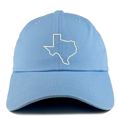 Trendy Apparel Shop Texas Outline Solid Adjustable Unstructured Dad Hat