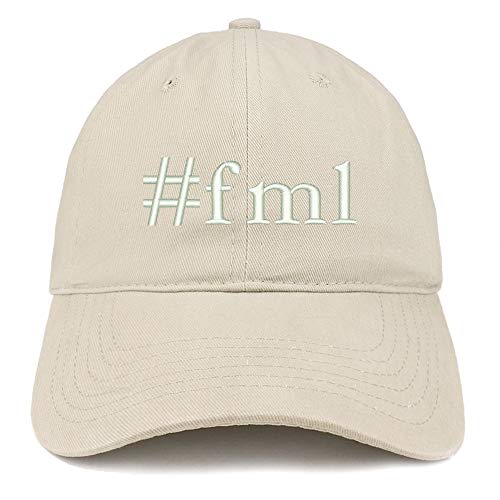 Trendy Apparel Shop #FML Embroidered Soft Crown 100% Brushed Cotton Cap