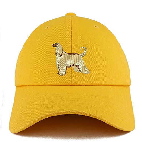 Trendy Apparel Shop Afghan Hound Dog Embroidered Low Profile Soft Cotton Dad Hat Cap