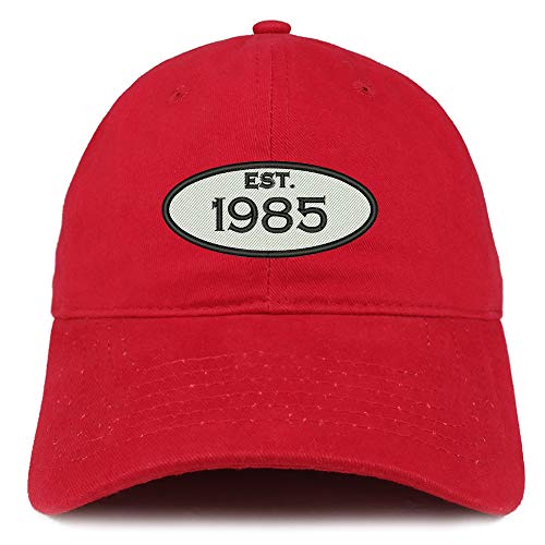 Trendy Apparel Shop Established 1985 Embroidered 36th Birthday Gift Soft Crown Cotton Cap