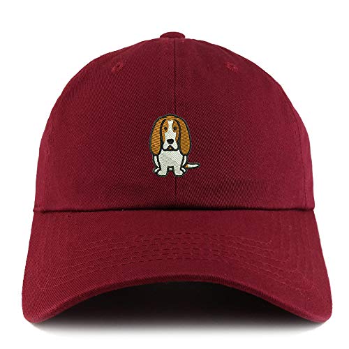 Trendy Apparel Shop Basset Hound Dog Embroidered Low Profile Soft Cotton Dad Hat Cap