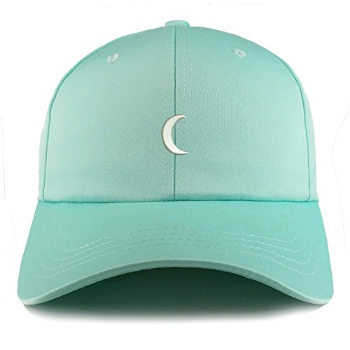 Trendy Apparel Shop Crescent Moon Embroidered Structured Satin Adjustable Cap