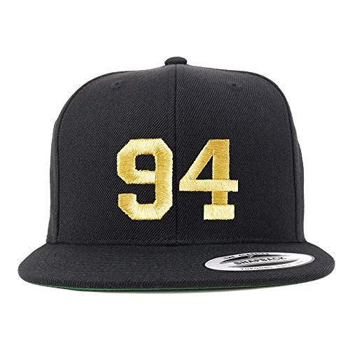 Trendy Apparel Shop Number 94 Gold Thread Flat Bill Snapback Baseball