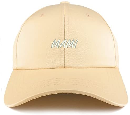 Trendy Apparel Shop Mami Embroidered Structured Satin Adjustable Cap