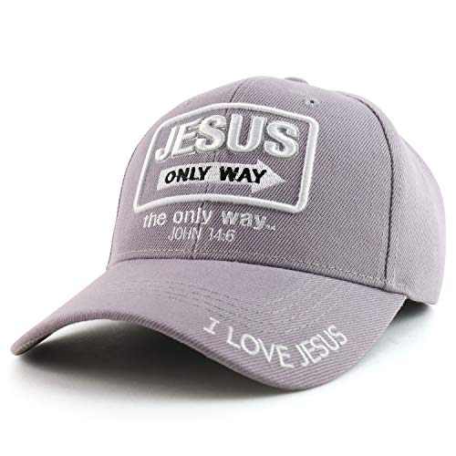 Trendy Apparel Shop Jesus Only Way John 14:6 Embroidered Christian Baseball Cap