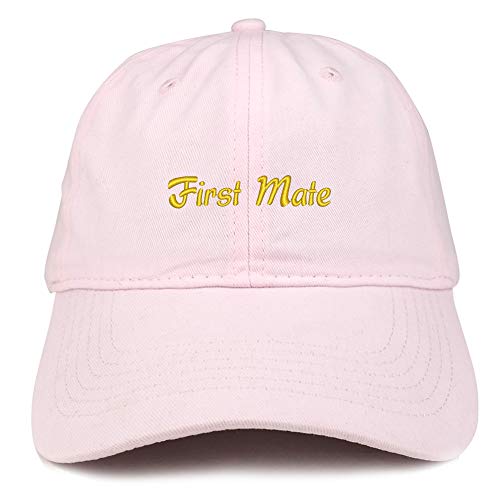 Trendy Apparel Shop First Mate Embroidered 100% Cotton Adjustable Cap Dad Hat