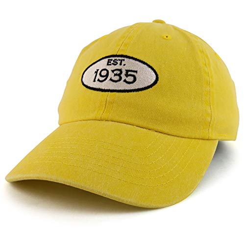 Trendy Apparel Shop 85th Birthday Established 1936 Washed Cotton Adjustable Cap