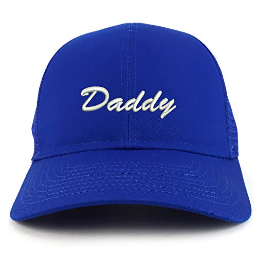 Trendy Apparel Shop Daddy Script Font Structured High Profile Trucker Cap