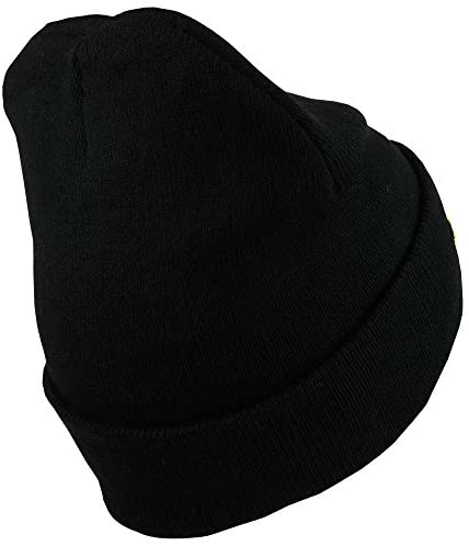 Trendy Apparel Shop Marine Veteran Military Ribbon 3D Embroidered Long Cuff Beanie Cap - Black