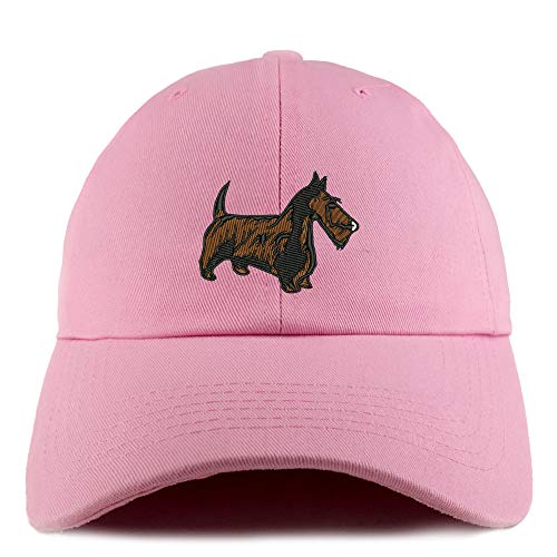 Trendy Apparel Shop Scottish Terrier Dog Embroidered Low Profile Soft Cotton Dad Hat Cap