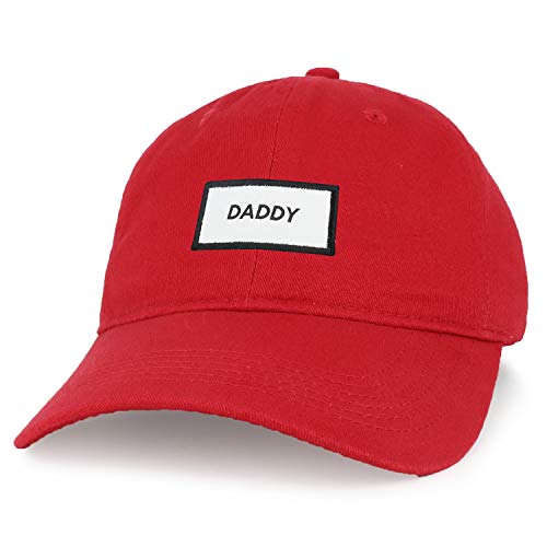 Trendy Apparel Shop Daddy Woven Patch Embroidered Cotton Dad Hat