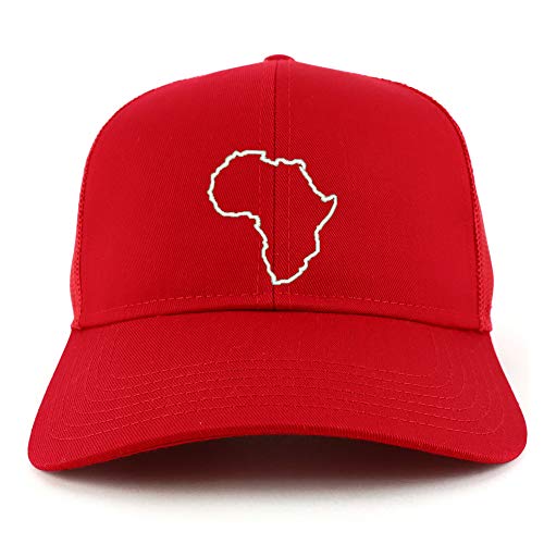 Trendy Apparel Shop Africa Map Outline Structured High Profile Trucker Cap