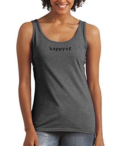 Trendy Apparel Shop Happyaf Printed Women's Premium Relaxed Modern Fit Cotton Tank Top