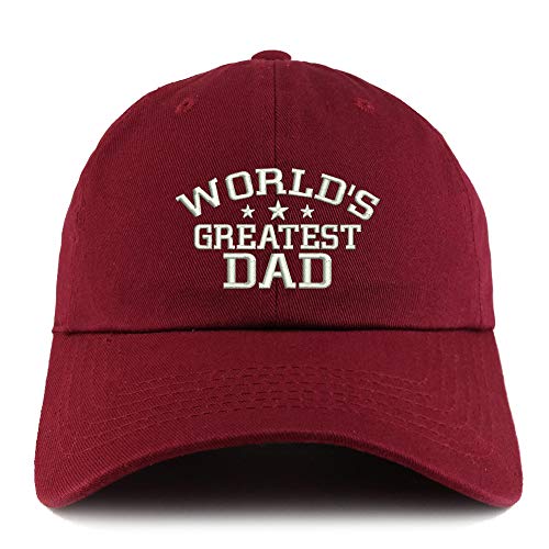 Trendy Apparel Shop World's Greatest Dad Solid Adjustable Unstructured Dad Hat