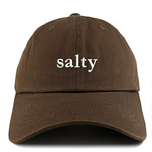 Trendy Apparel Shop Salty Embroidered Solid Adjustable Unstructured Dad Hat