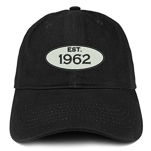 Trendy Apparel Shop Established 1962 Embroidered 59th Birthday Gift Soft Crown Cotton Cap