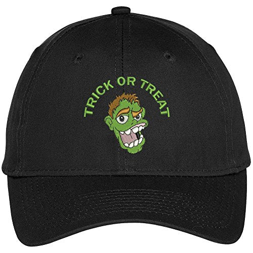 Trendy Apparel Shop Zombie Trick or Treat Halloween Theme Embroidered Baseball Cap