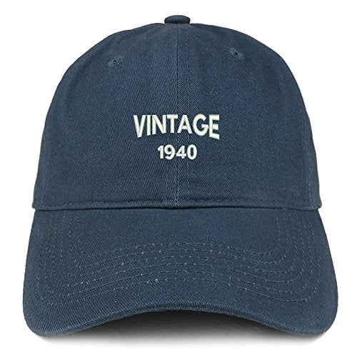 Trendy Apparel Shop Small Vintage 1940 Embroidered 81st Birthday Adjustable Cotton Cap