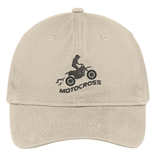 Trendy Apparel Shop Motocross Embroidered Soft Crown 100% Brushed Cotton Cap