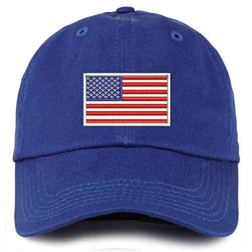 Trendy Apparel Shop Youth White American Flag Unstructured Cotton Baseball Cap