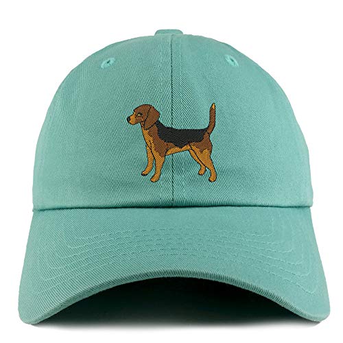 Trendy Apparel Shop Beagle Dog Embroidered Low Profile Soft Cotton Dad Hat Cap