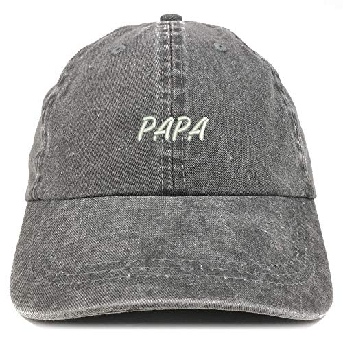 Trendy Apparel Shop Papa Embroidered Washed Low Profile Cap