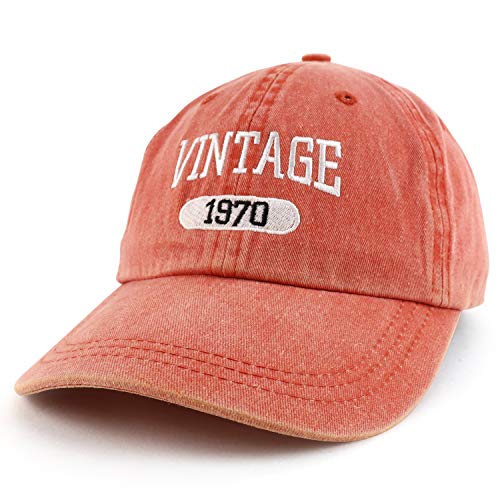 Trendy Apparel Shop 50th Birthday Vintage 1971 Washed Cotton Adjustable Cap